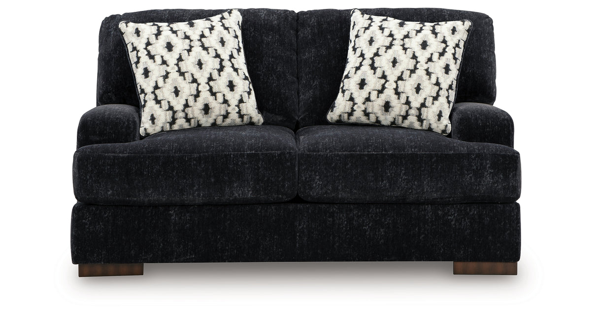 Whitmore Black Pearl Manor Sofa and Loveseat from Ashley Furniture - Luna Furniture