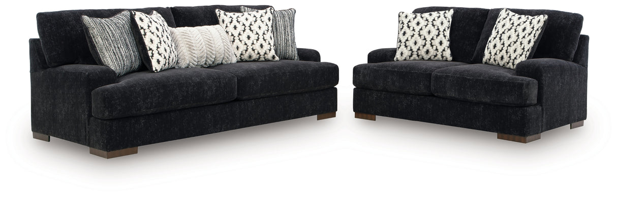 Whitmore Manor Black Pearl Living Room Set from Ashley - Luna Furniture