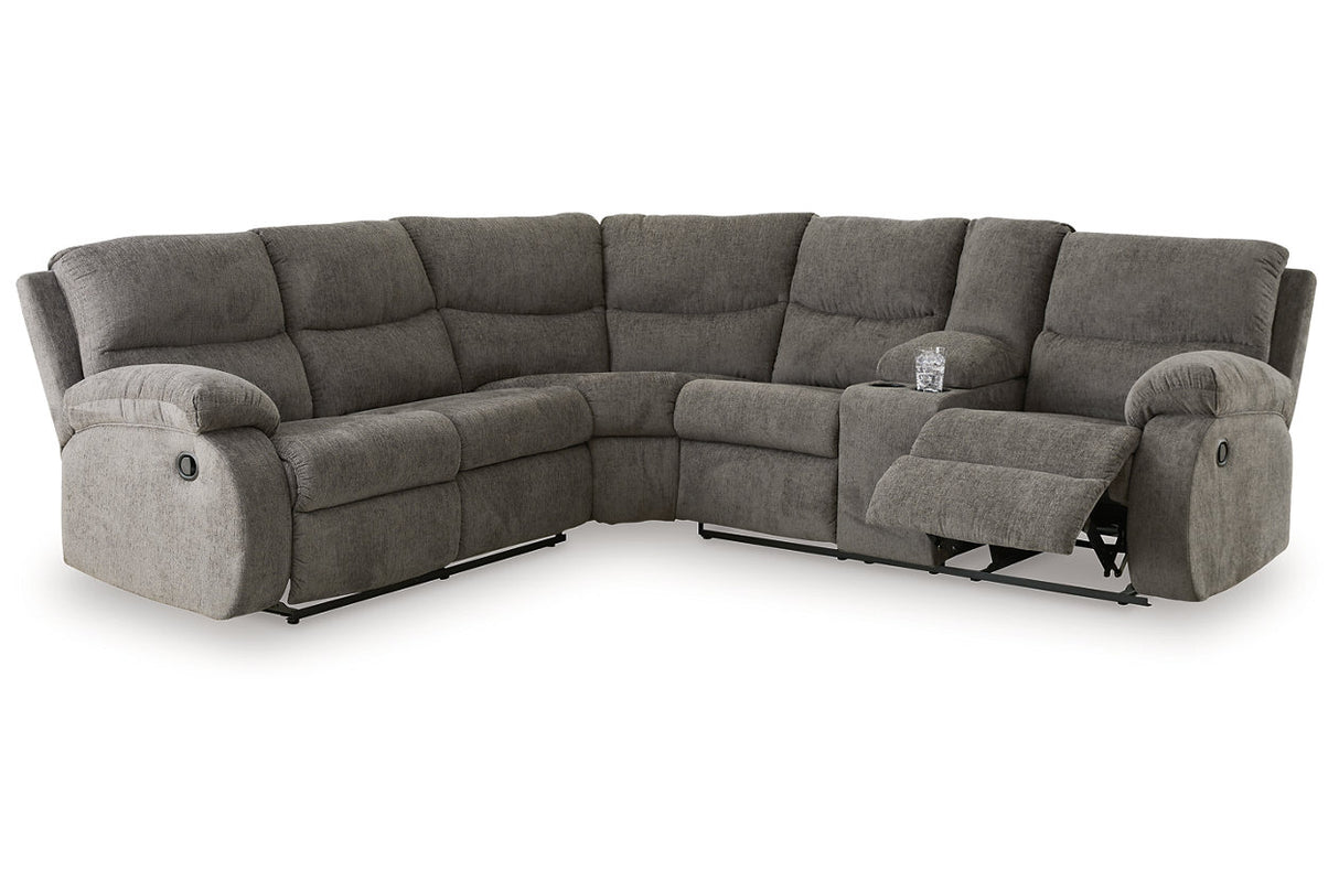 Museum Pewter 2-Piece Reclining Sectional from Ashley - Luna Furniture