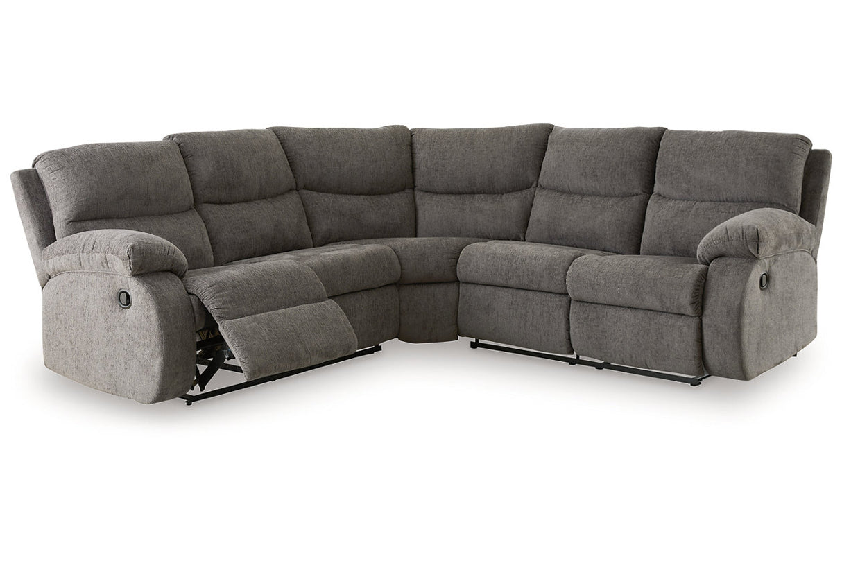 Museum Pewter 2-Piece Reclining Sectional from Ashley - Luna Furniture