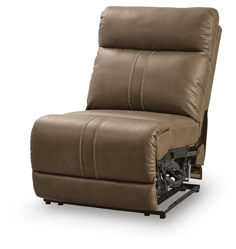 Max-Momentum Biscotti Power Armless Recliner from Ashley - Luna Furniture