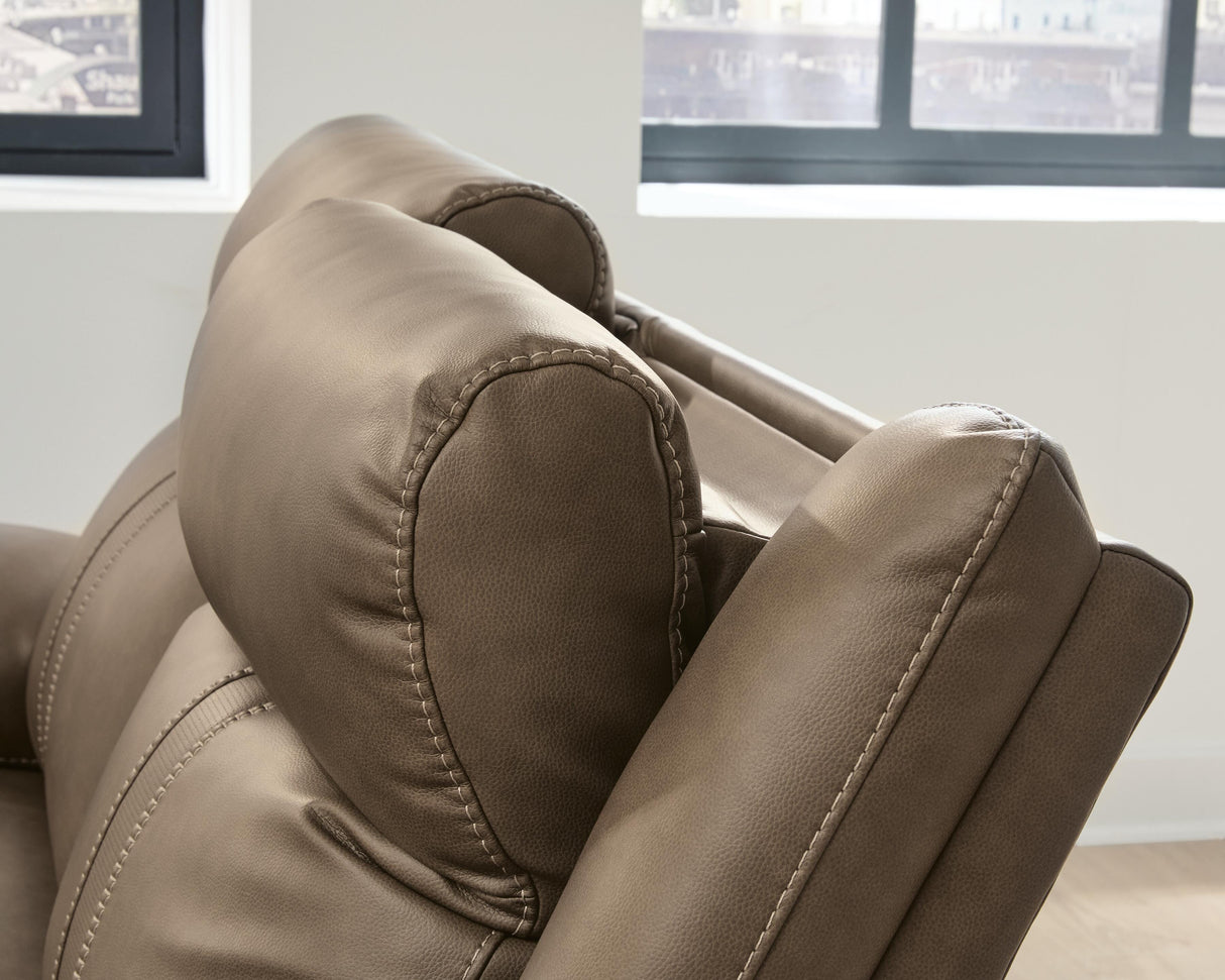 Max-Momentum Biscotti 7-Piece Power Reclining Sectional with Audio Consoles from Ashley - Luna Furniture