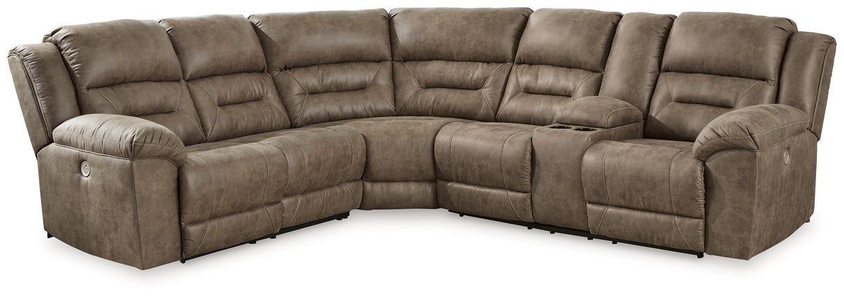 Ravenel Fossil 3-Piece Power Reclining Sectional from Ashley Furniture - Luna Furniture