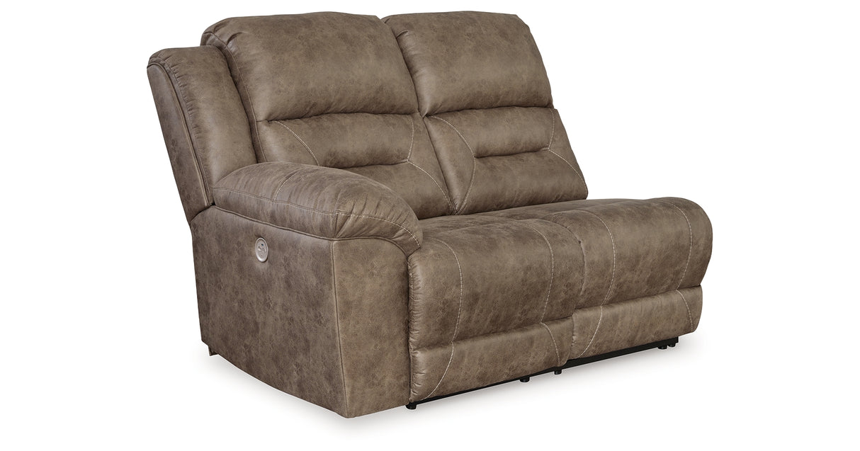 Ravenel Fossil Left-Arm Facing Power Reclining Loveseat from Ashley Furniture - Luna Furniture