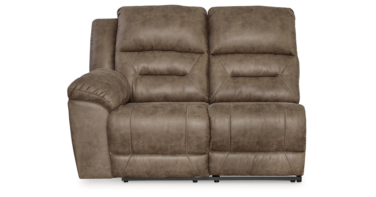 Ravenel Fossil Left-Arm Facing Power Reclining Loveseat from Ashley Furniture - Luna Furniture