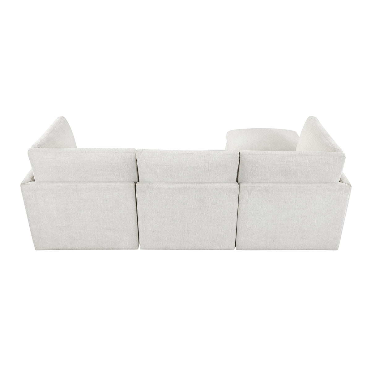 Annex Beige 4-Piece Chenille Modular Sectional with Ottoman from Homelegance - Luna Furniture