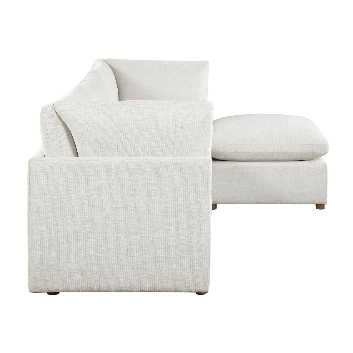 Annex Beige 4-Piece Chenille Modular Sectional with Ottoman from Homelegance - Luna Furniture