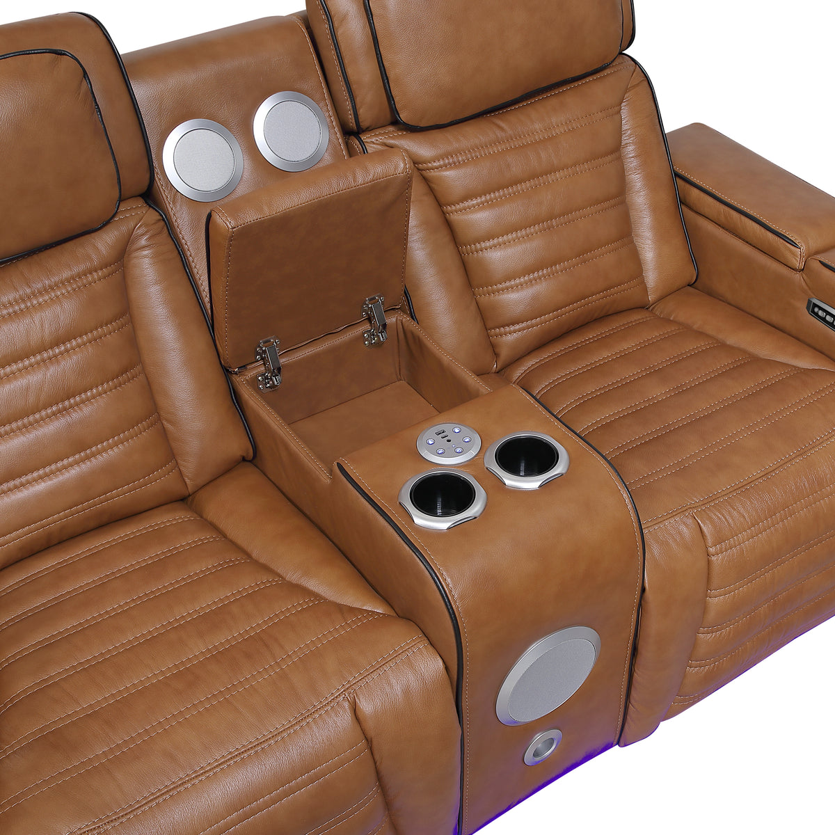 Cyber Brown 2-Piece Power Reclining Living Room Set