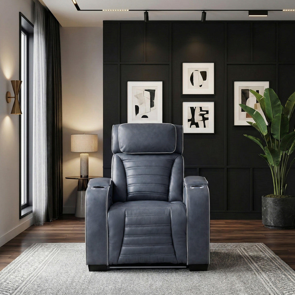 Cyber Blue 2-Piece Power Reclining Living Room Set from Homelegance - Luna Furniture
