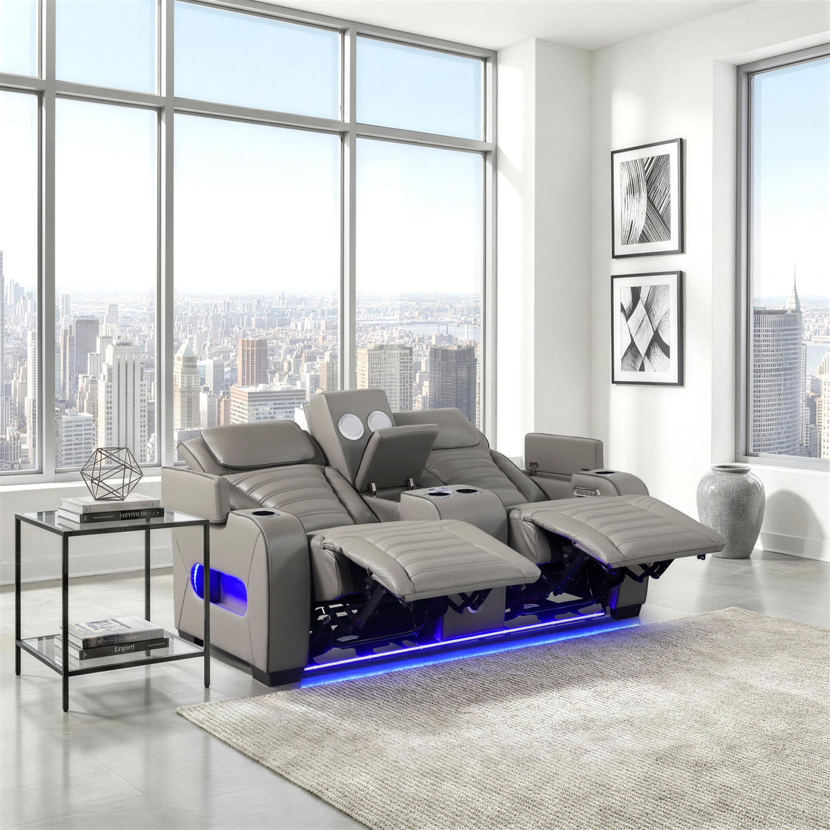 Cyber Gray 2-Piece Power Reclining Living Room Set