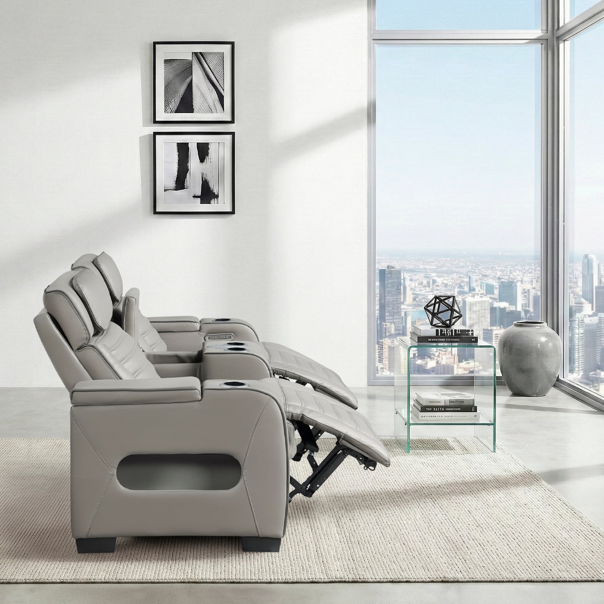 Cyber Gray 2-Piece Power Reclining Living Room Set