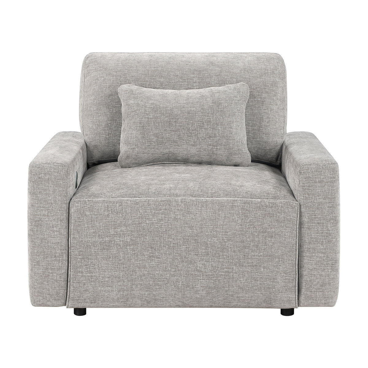 Cumulus Gray 2-Piece Right Side Chaise Sectional with Convertible Queen Sleeper