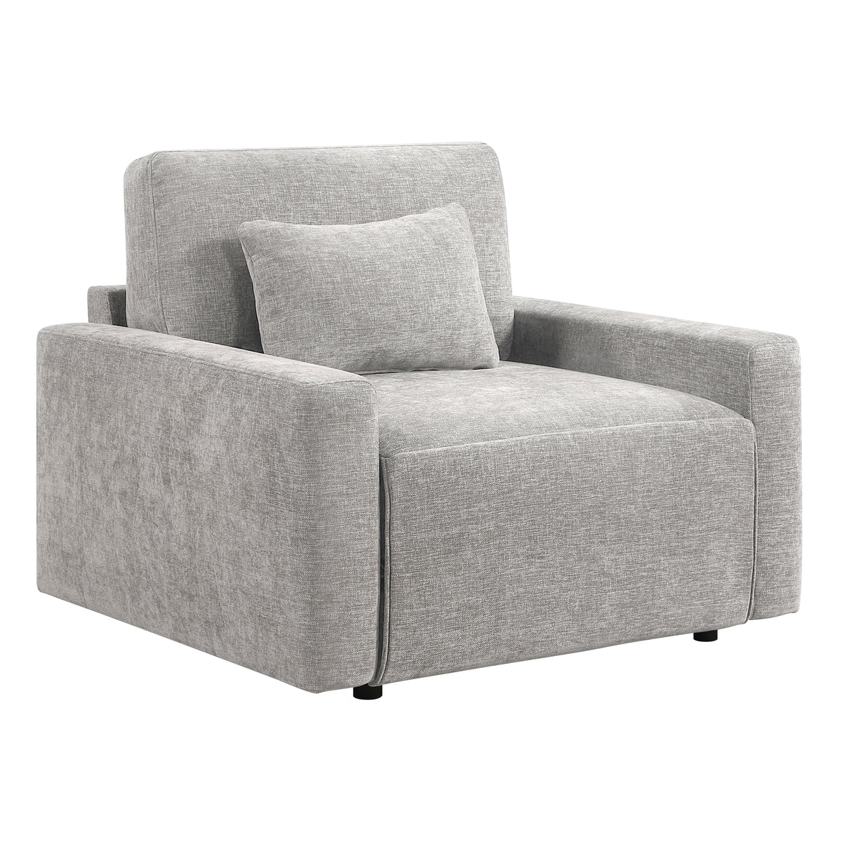 Cumulus Gray 2-Piece Right Side Chaise Sectional with Convertible Queen Sleeper
