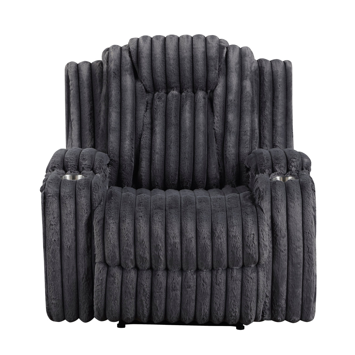 Phyllis Dark Gray Reclining Living Room Set from Homelegance - Luna Furniture