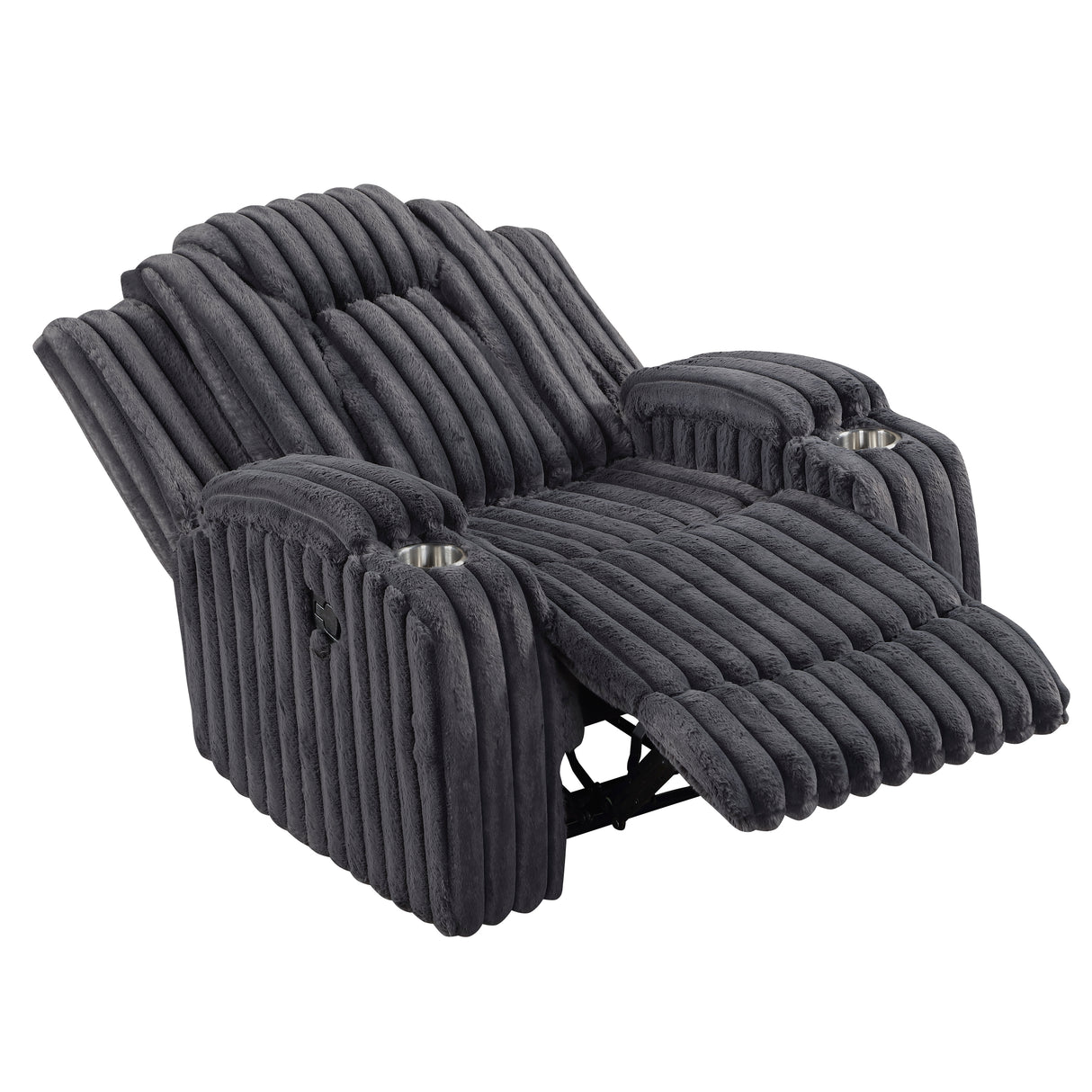 Phyllis Dark Gray Reclining Living Room Set from Homelegance - Luna Furniture