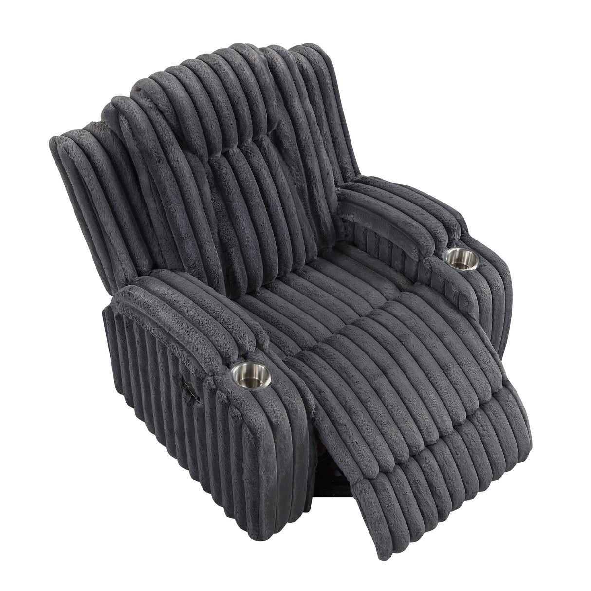 Phyllis Dark Gray Reclining Living Room Set from Homelegance - Luna Furniture