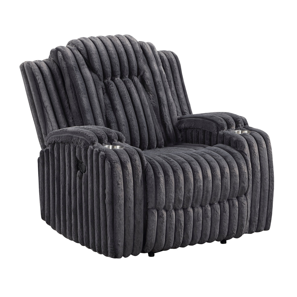 Phyllis Dark Gray Reclining Living Room Set from Homelegance - Luna Furniture