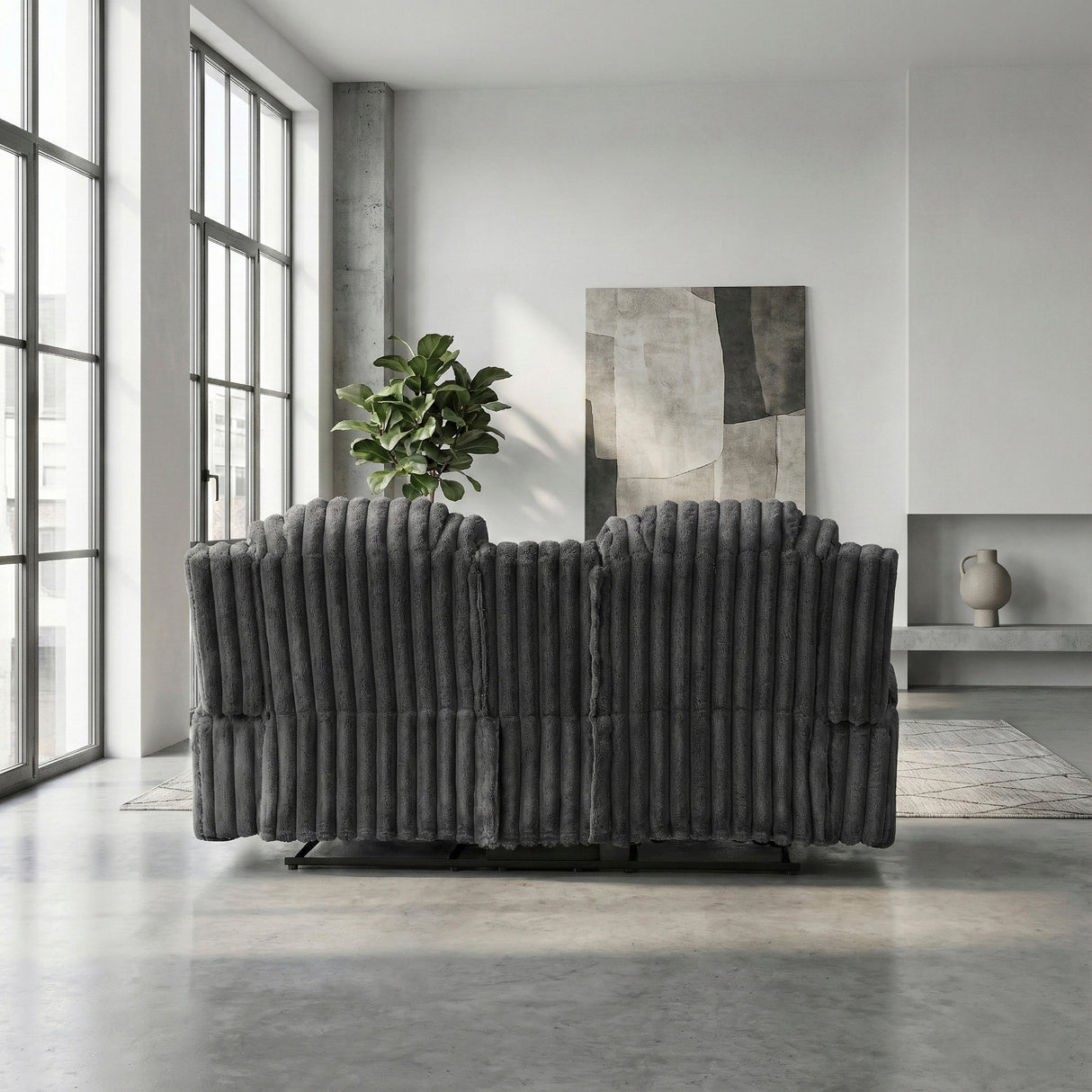 Phyllis Dark Gray 2-Piece Reclining Living Room Set from Homelegance - Luna Furniture