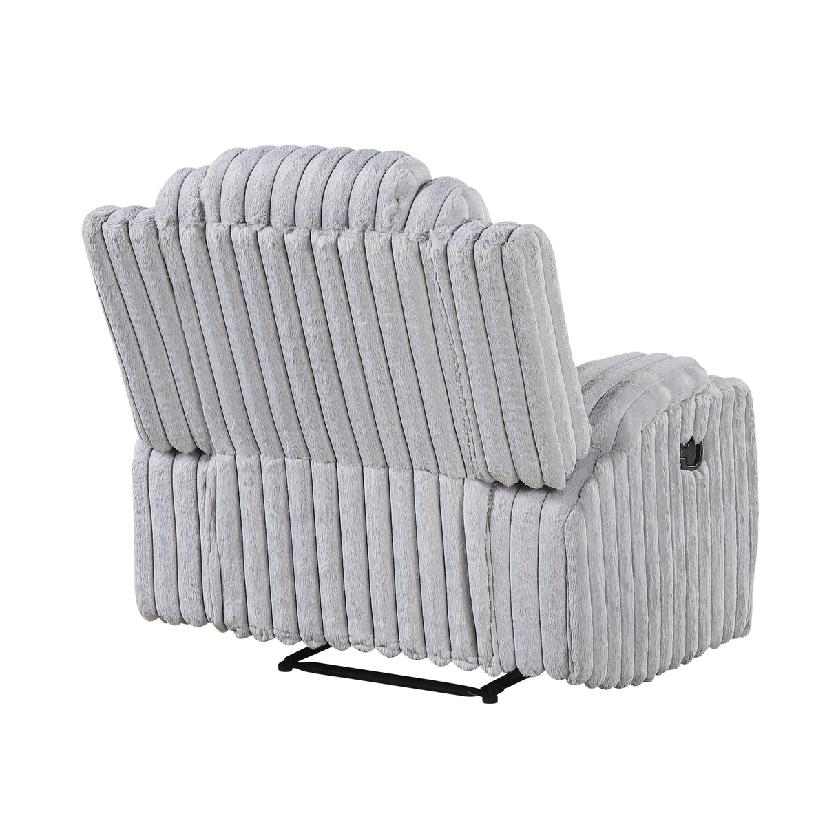 Phyllis Light Gray Reclining Chair with Cup Holders from Homelegance - Luna Furniture