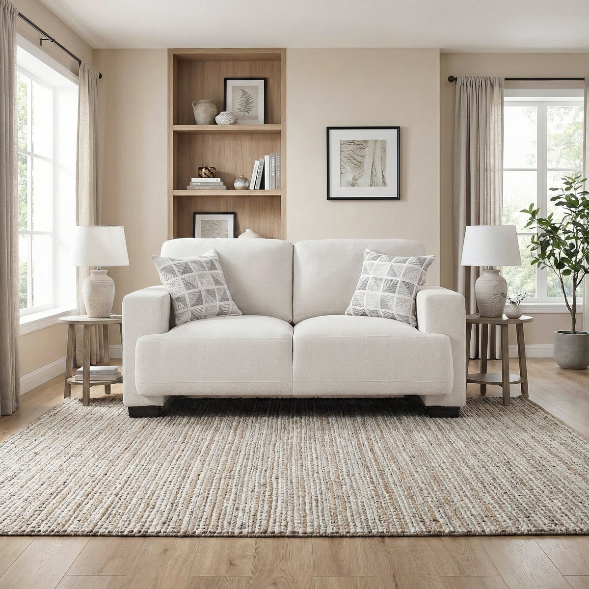 Cove Beige 2-Piece Living Room Set