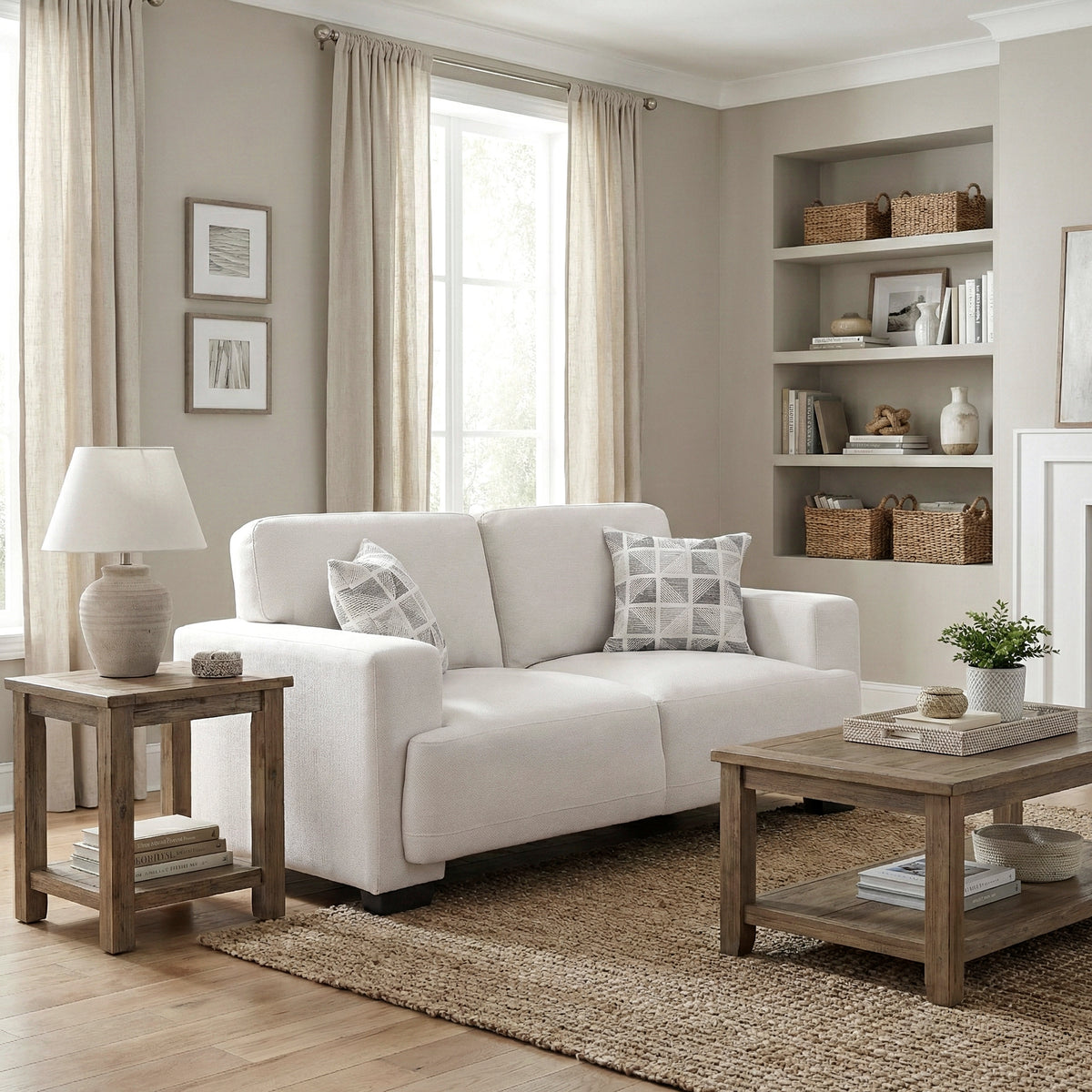 Cove Beige 2-Piece Living Room Set