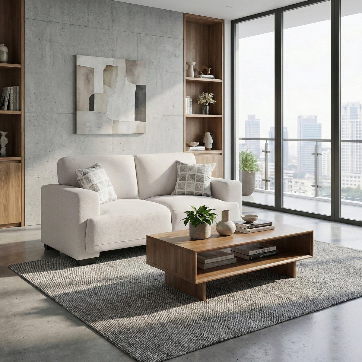Cove Beige 2-Piece Living Room Set