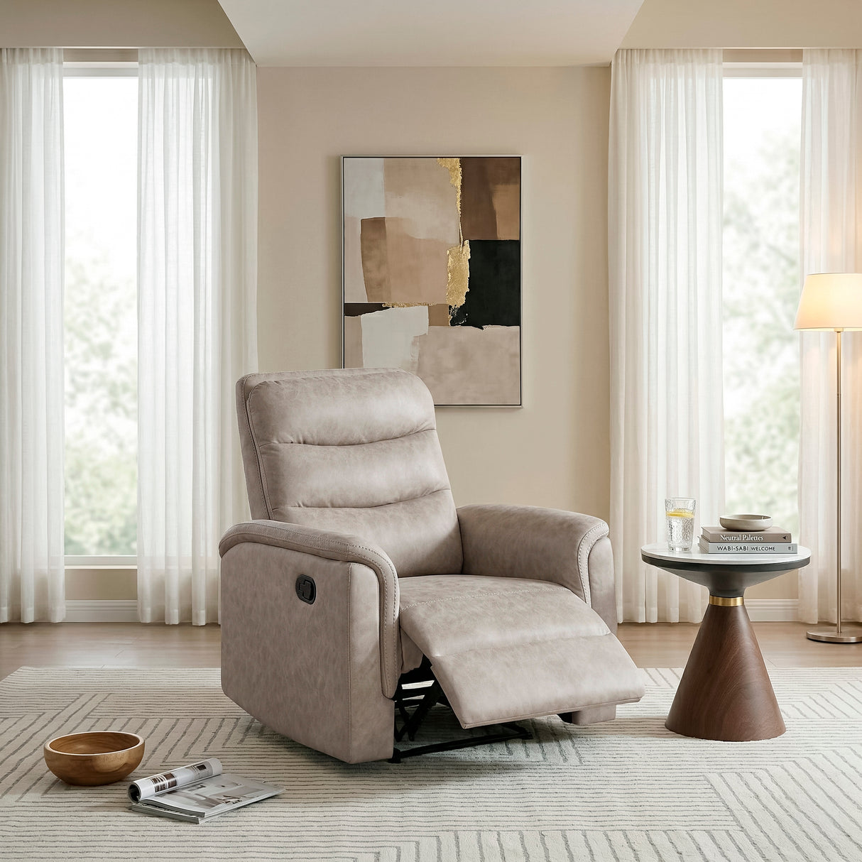 Metric Taupe Reclining Living Room Set from Homelegance - Luna Furniture