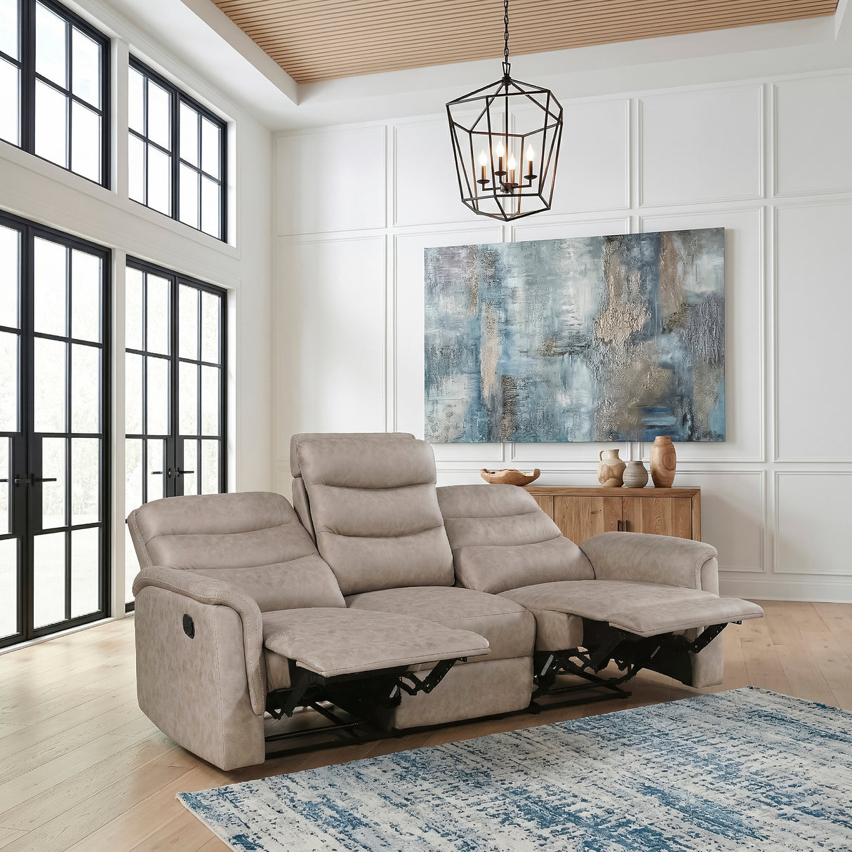 Metric Taupe Reclining Living Room Set from Homelegance - Luna Furniture