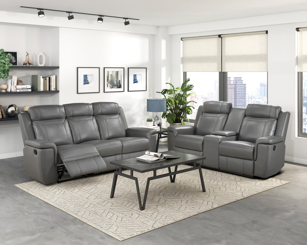 Nest Dark Gray 2-Piece Reclining Living Room Set from Homelegance - Luna Furniture