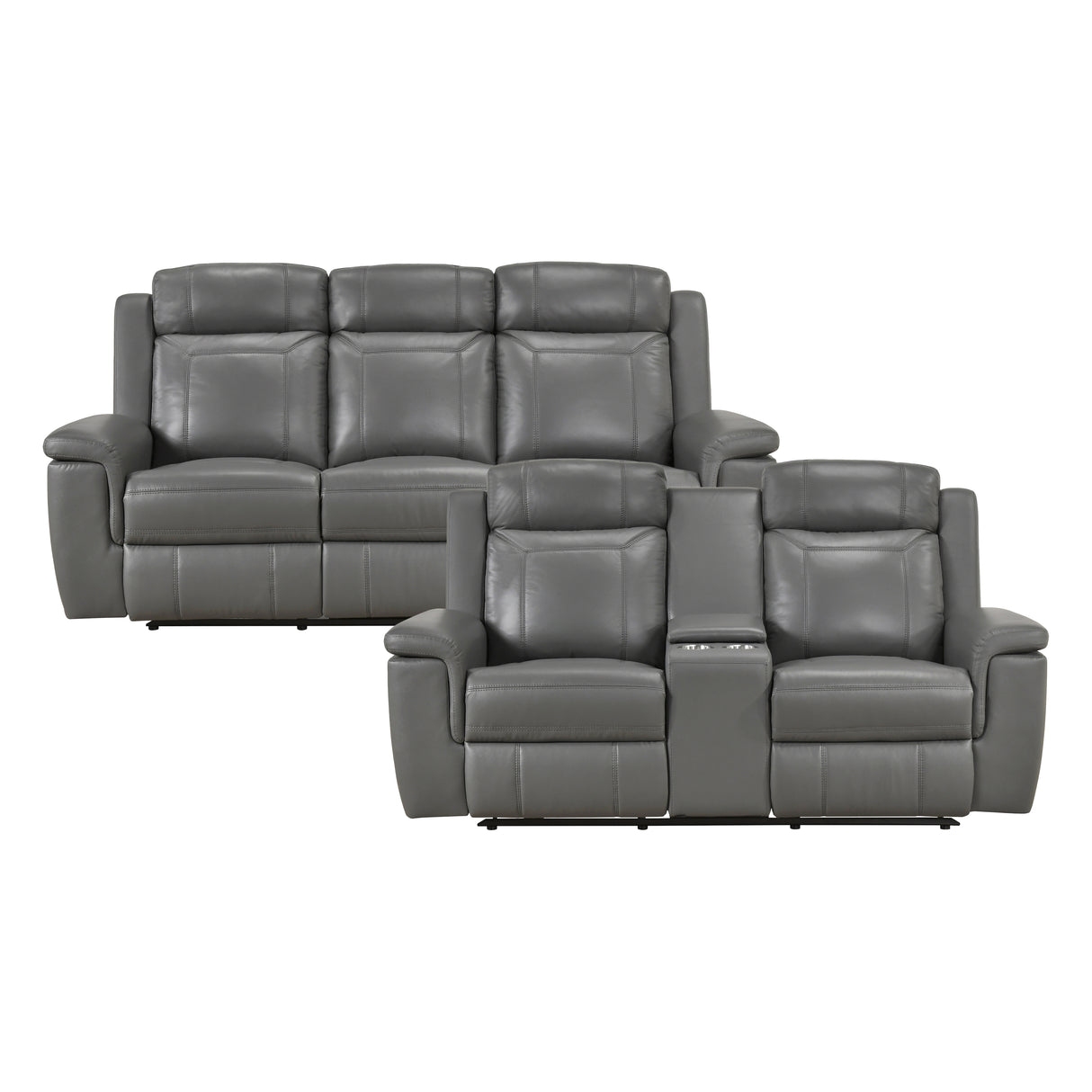 Nest Dark Gray 2-Piece Reclining Living Room Set from Homelegance - Luna Furniture