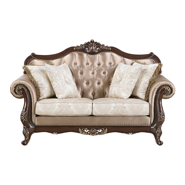 Regal Cherry Brown Loveseat