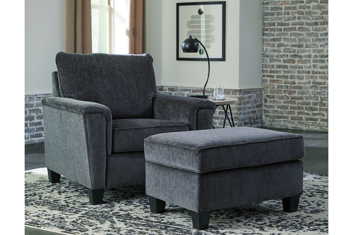Abinger Smoke Chair and Ottoman from Ashley - Luna Furniture
