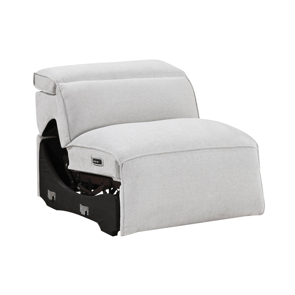 8414GRY-ARPWH (3/5)Power Reclining Armless Chair with Power Headrest from Homelegance - Luna Furniture