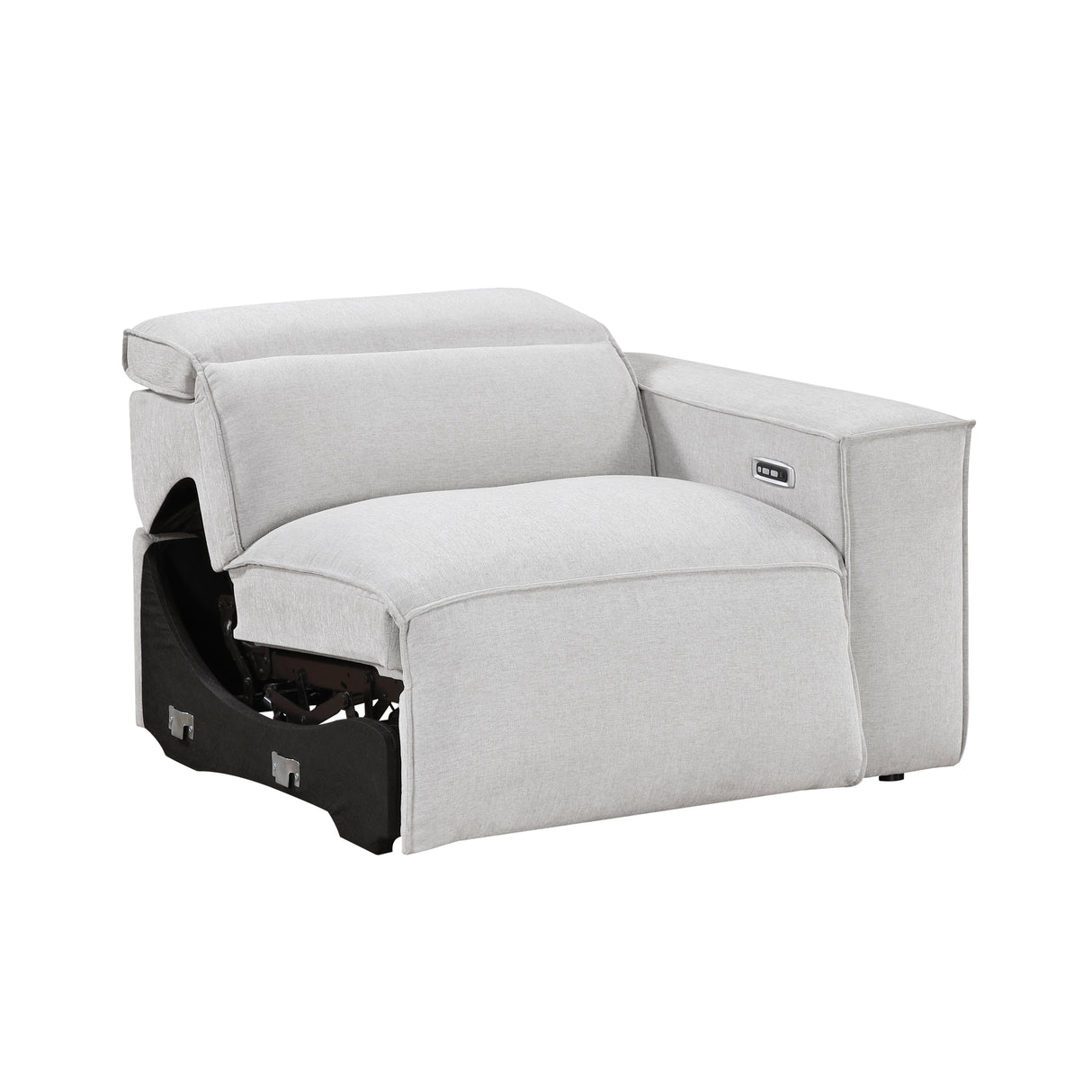 8414GRY-RRPWH (5/5)Power Right Side Reclining Chair with Power Headrest and Charging Ports from Homelegance - Luna Furniture