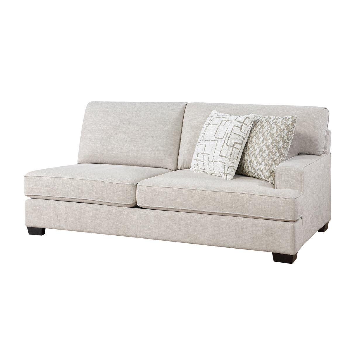 Livia Beige 3-Piece Sectional with Ottoman from Homelegance - Luna Furniture