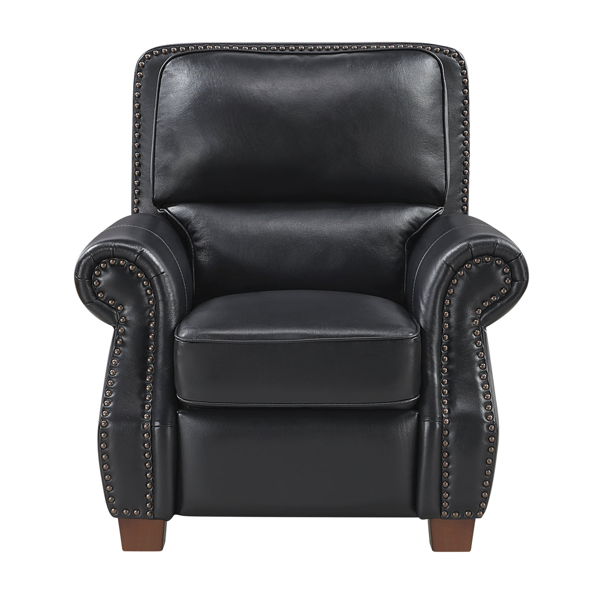 Remington Black Push Back Leather Reclining Chair from Homelegance - Luna Furniture