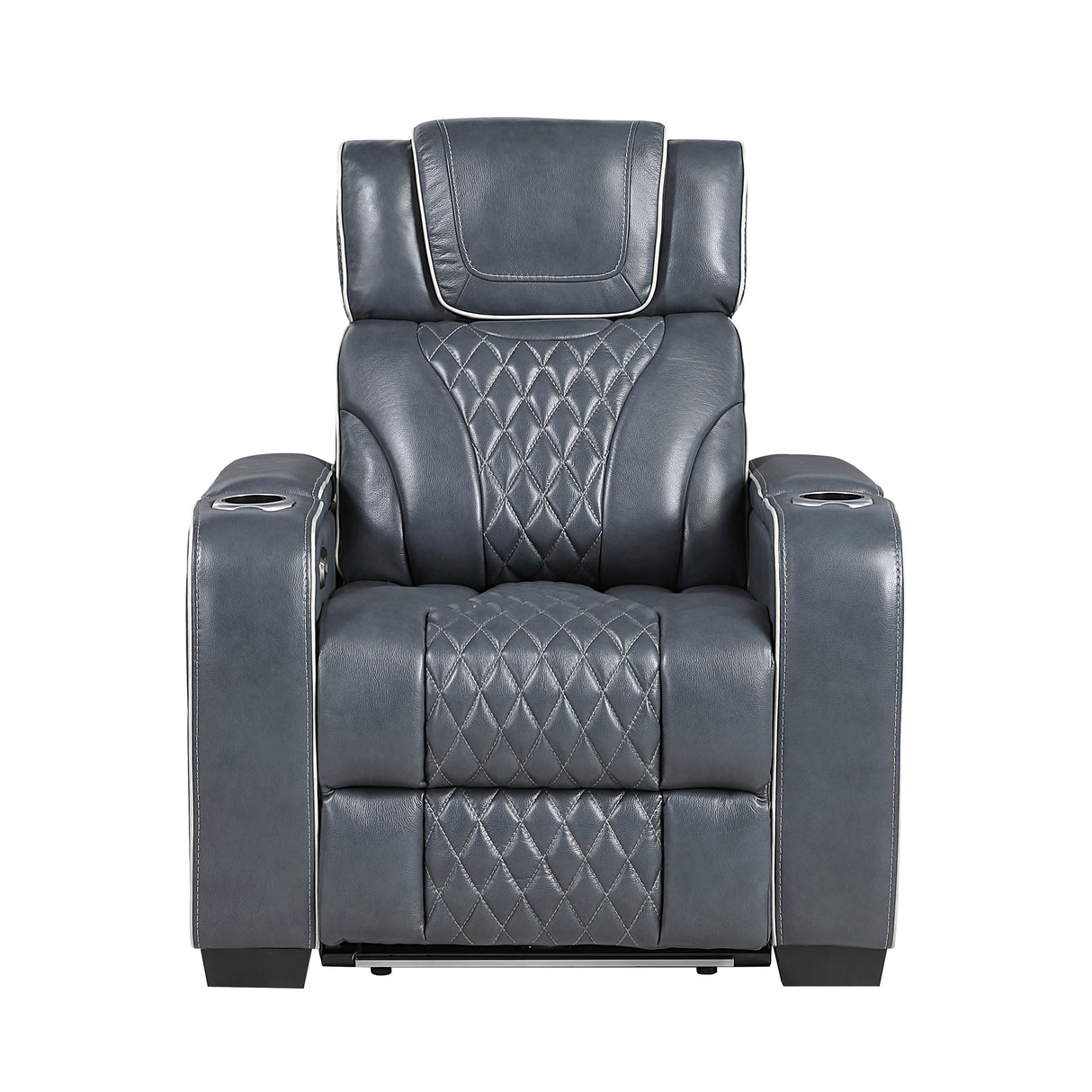 Apex Blue 2-Piece Leather Power Reclining Living Room Sets from Homelegance - Luna Furniture