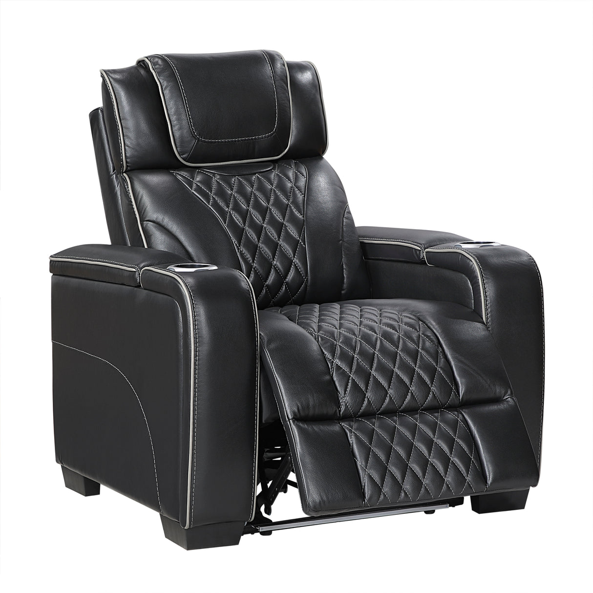 Apex Black Leather Power Reclining Living Room Set from Homelegance - Luna Furniture