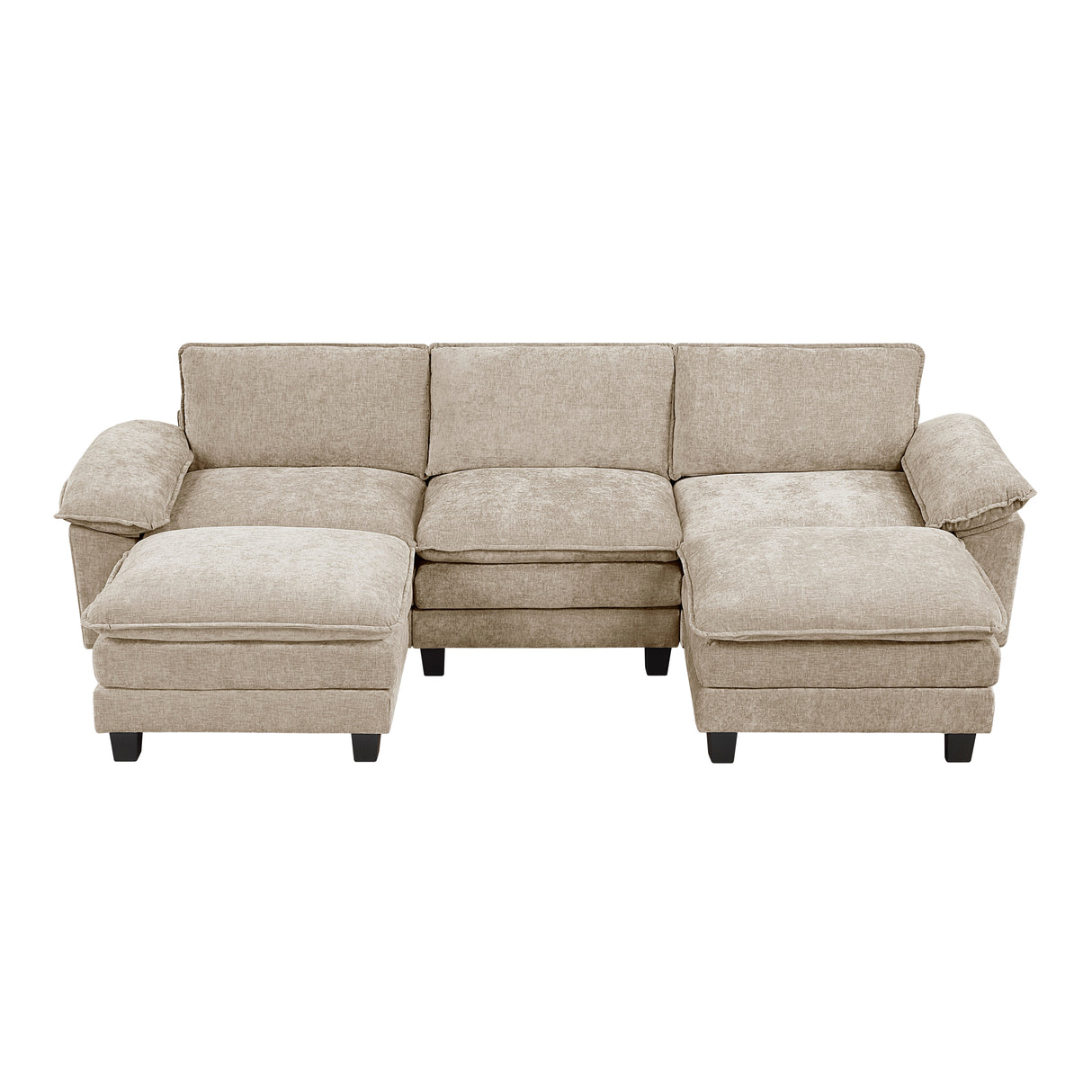 8450TPE*53AC2OT (6)5-Piece Modular Sectional with Ottoman from Homelegance - Luna Furniture