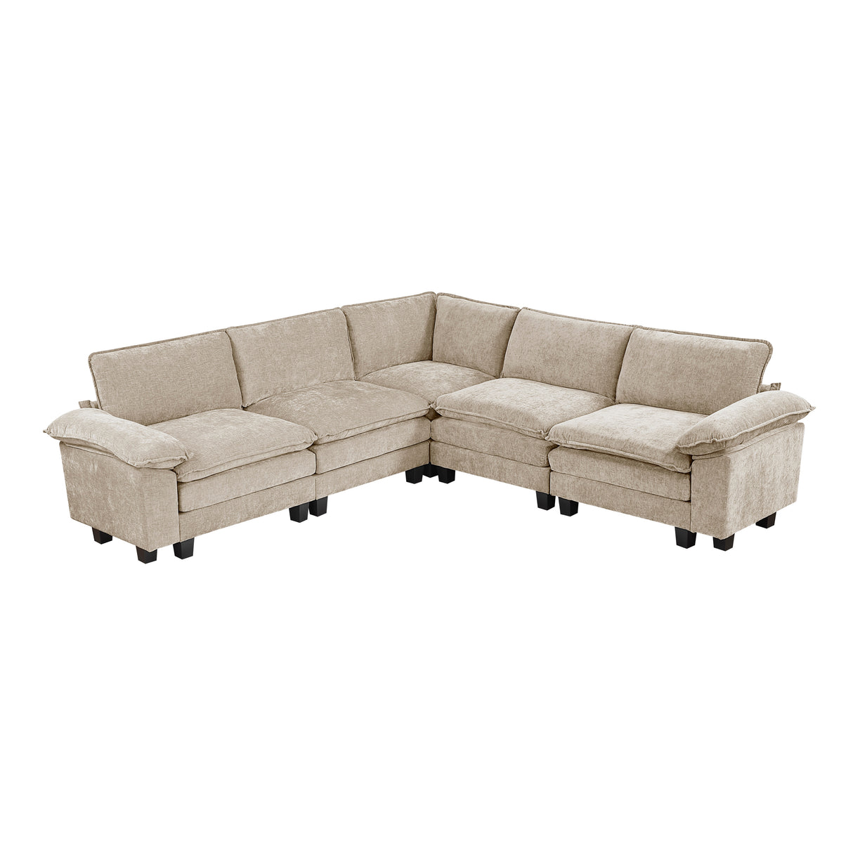 8450TPE*54ACCR (6)5-Piece Modular Sectional from Homelegance - Luna Furniture