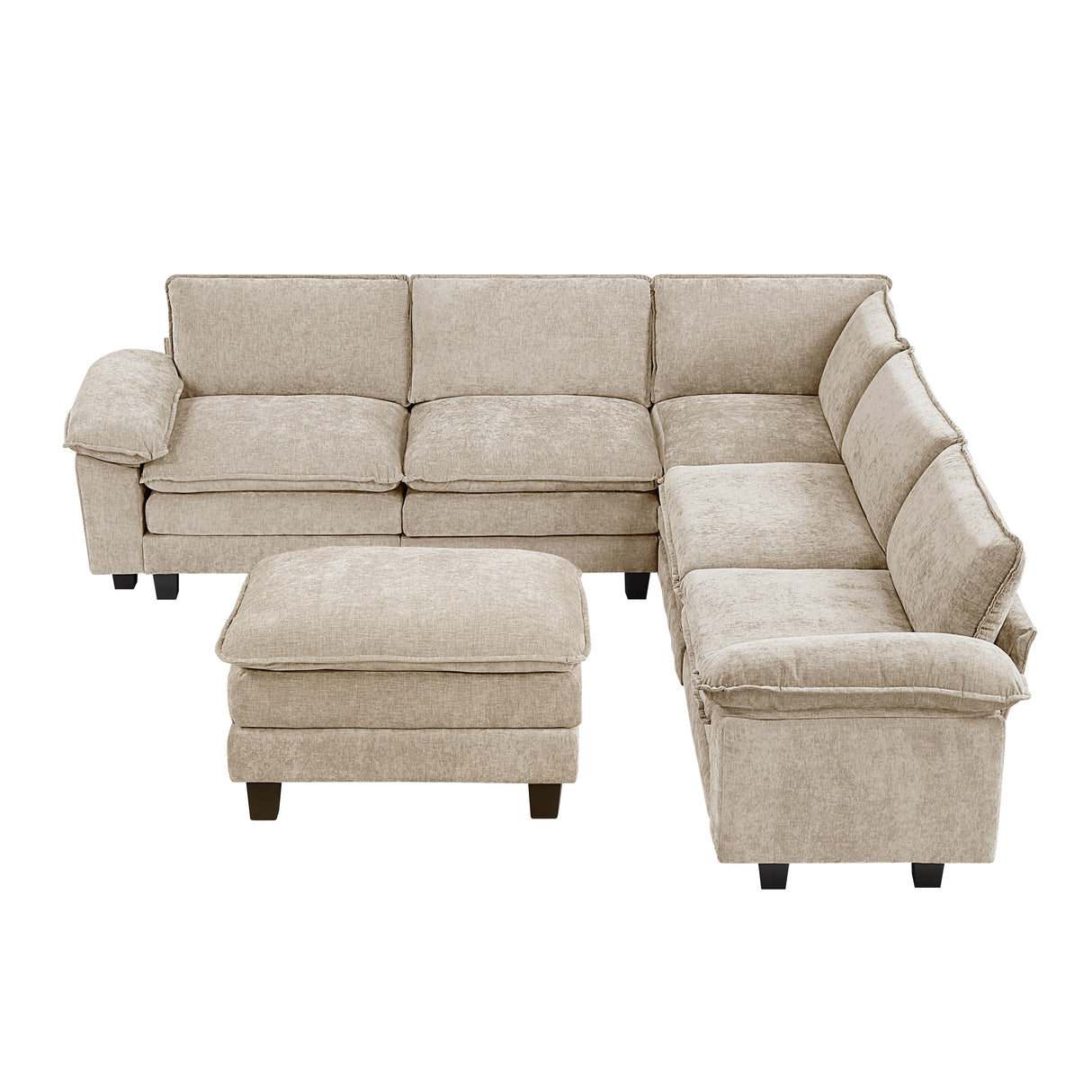 8450TPE*64ACCROT (7)6-Piece Modular Sectional with Ottoman from Homelegance - Luna Furniture