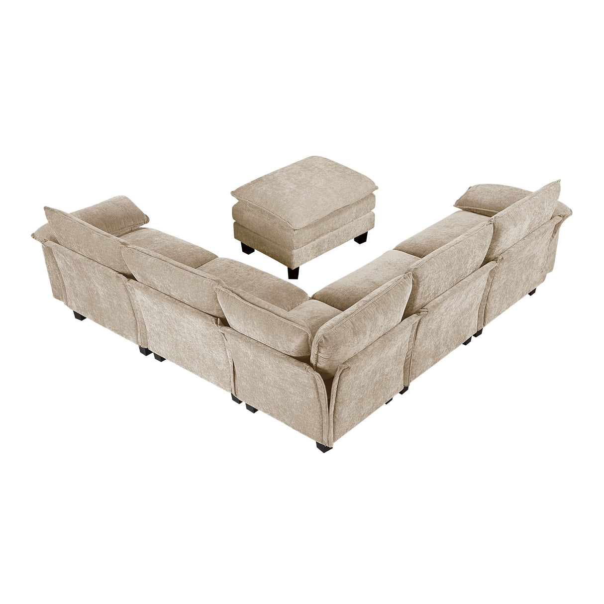 8450TPE*64ACCROT (7)6-Piece Modular Sectional with Ottoman from Homelegance - Luna Furniture
