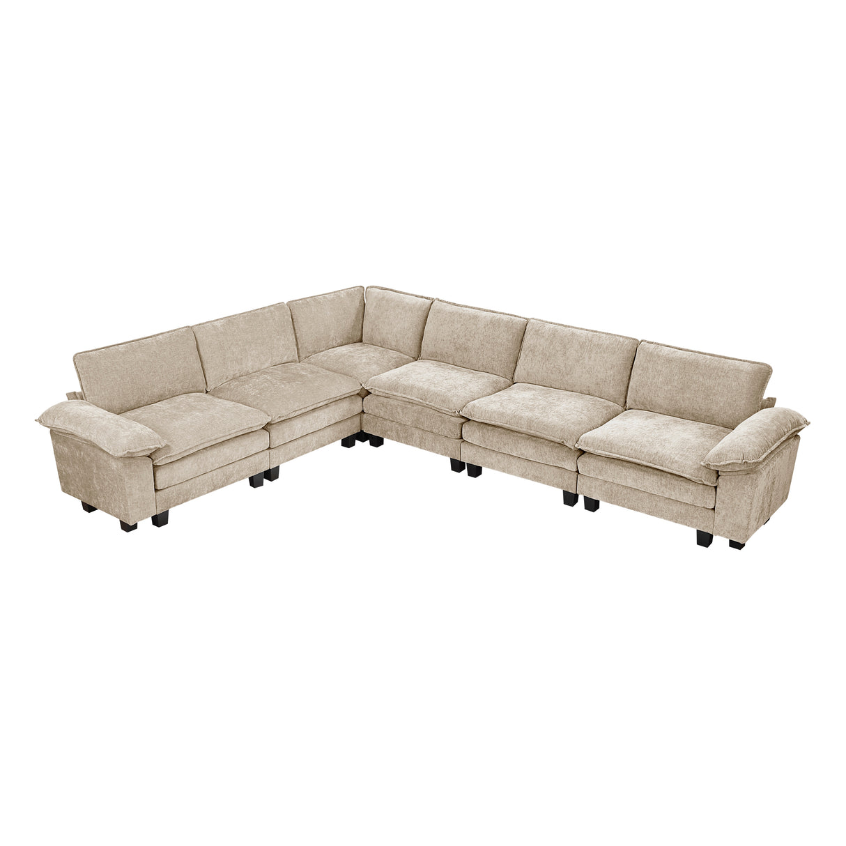 8450TPE*65ACCR (7)6-Piece Modular Sectional from Homelegance - Luna Furniture