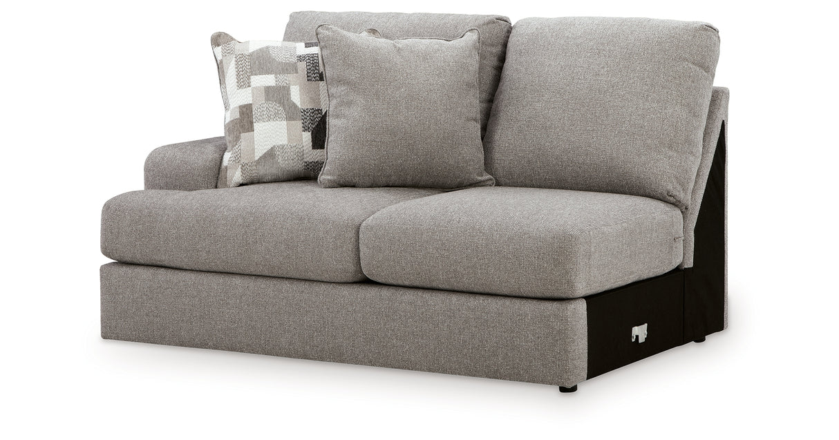 Lindon Smoke Left-Arm Facing Loveseat from Ashley Furniture - Luna Furniture
