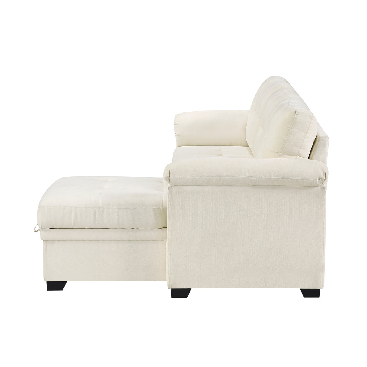 Elara Beige 2-Piece Reversible RAF Sectional with Hidden Storage and Pull-out Bed from Homelegance - Luna Furniture