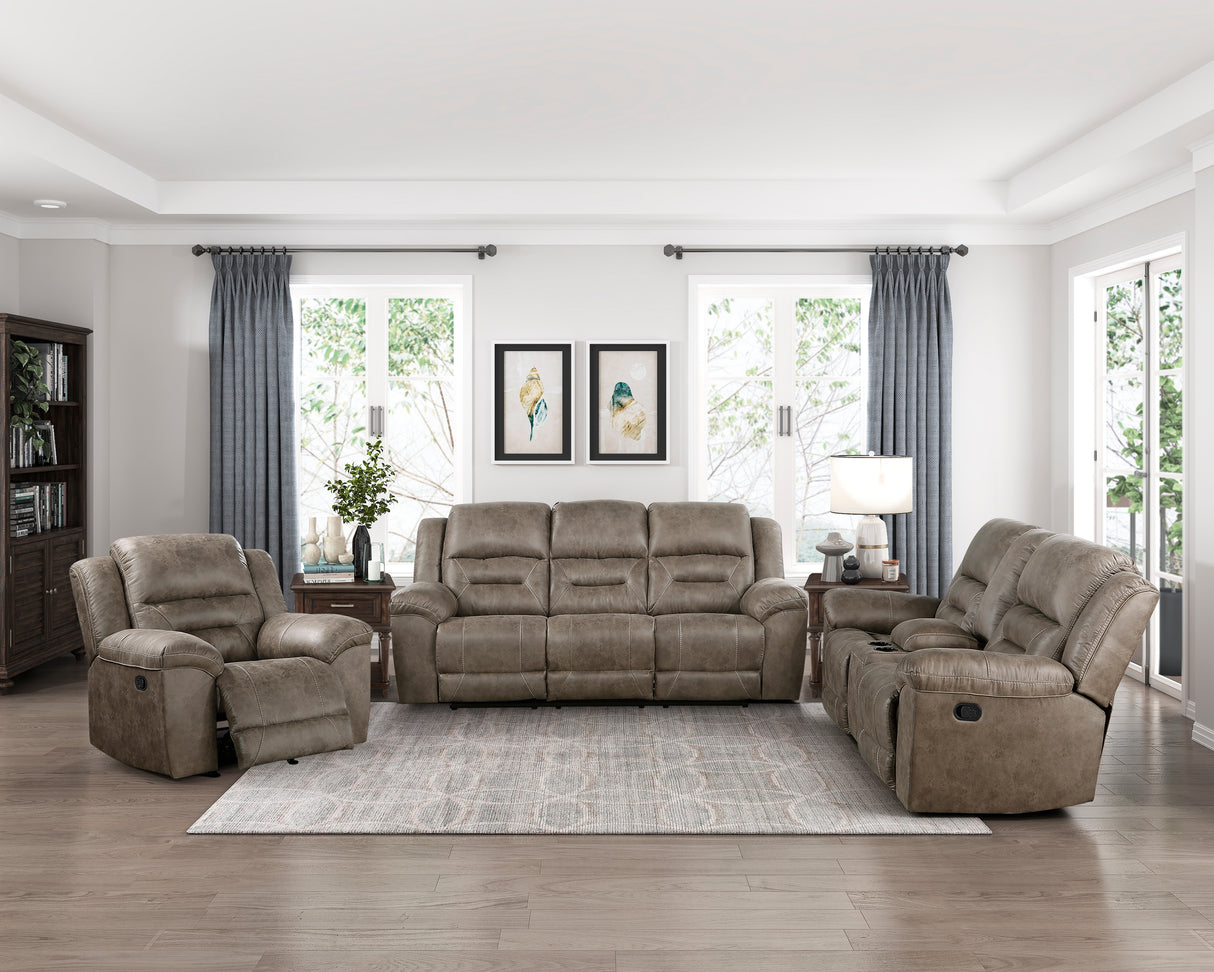 Hazen Black Double Reclining Sofa from Homelegance - Luna Furniture