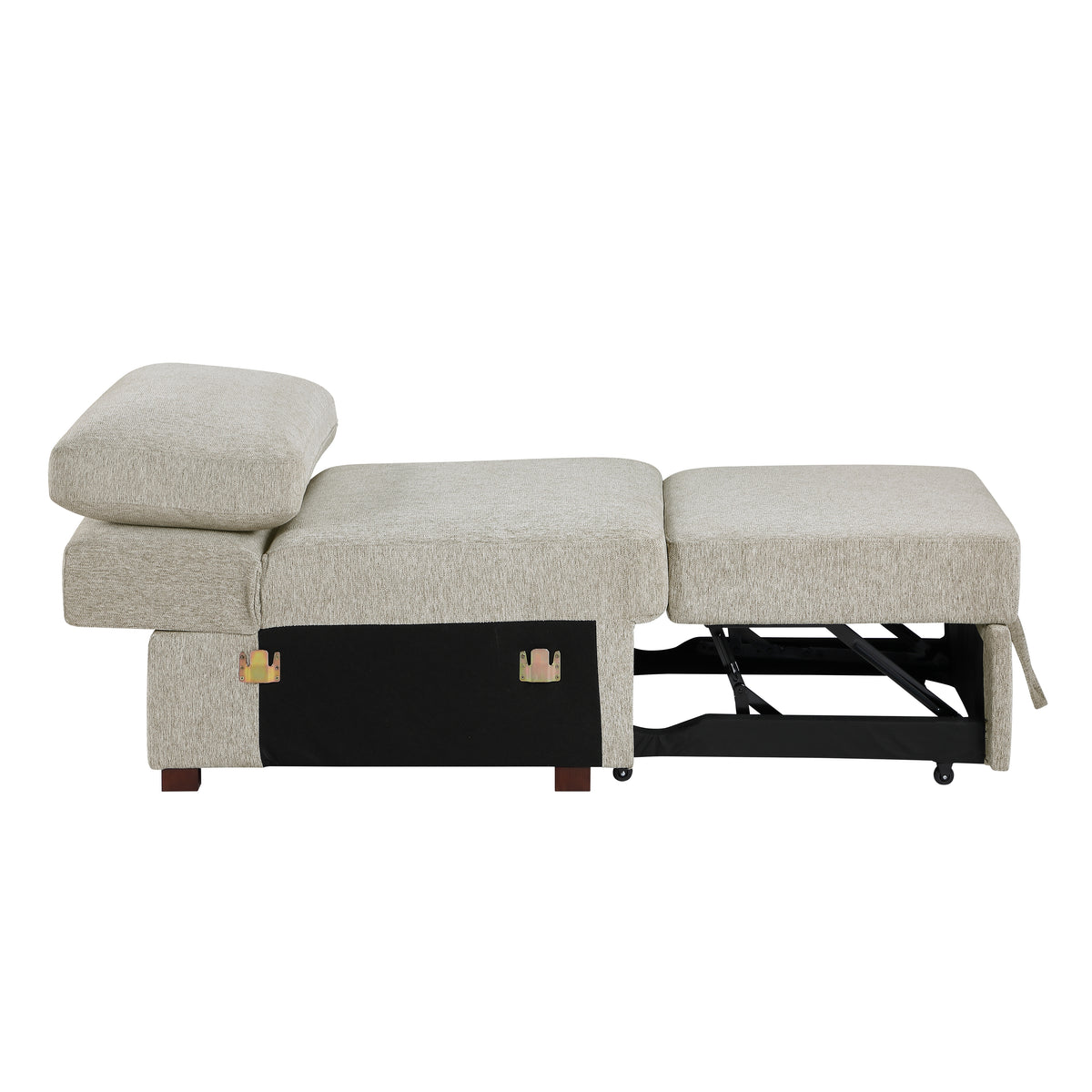 Isla Sage Sand 4-Piece Sleeper Sectional with Storage Chaise and USB Ports from Homelegance - Luna Furniture