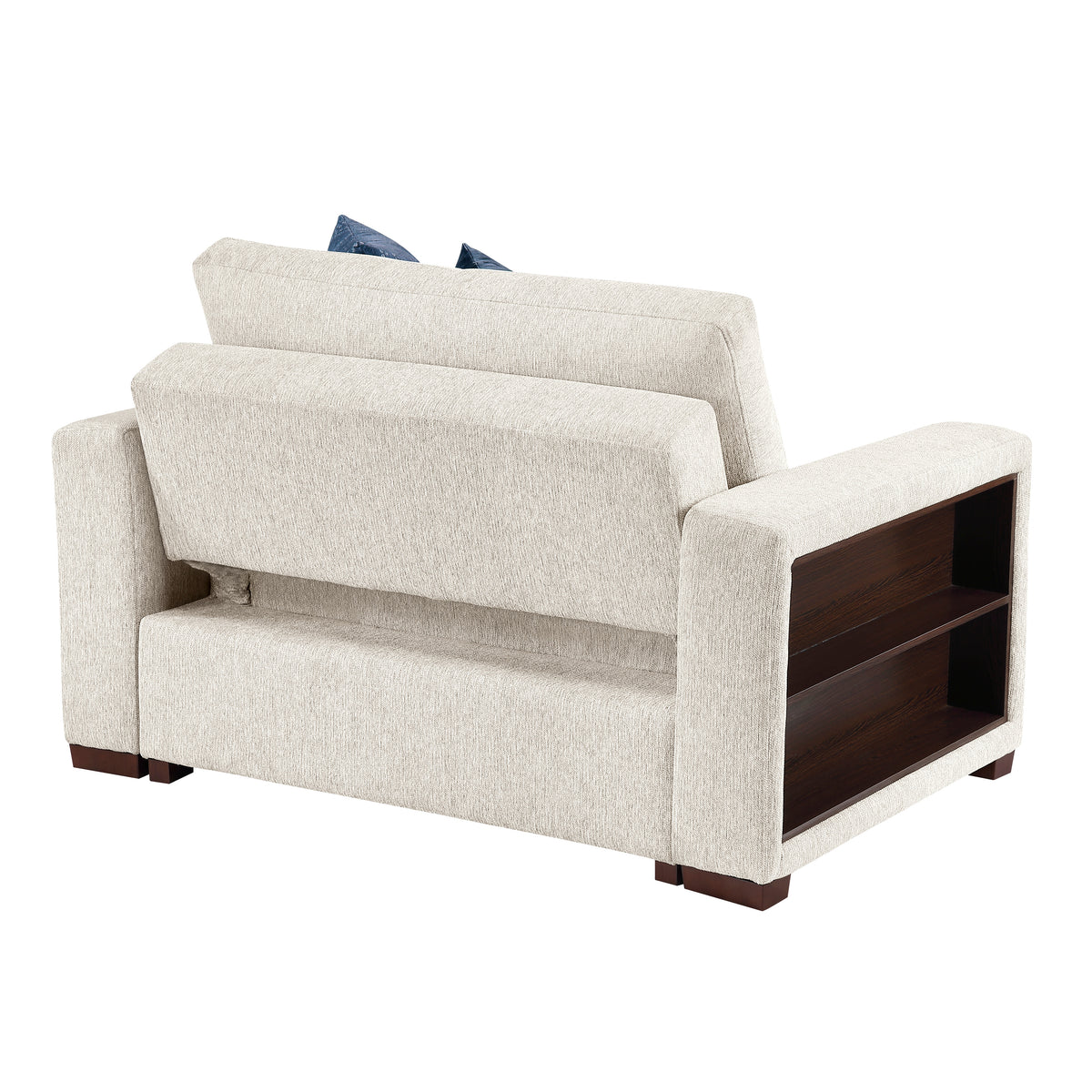 8548BE-215ACLA2* (2)CONVERTIBLE CHAIR AND HALF WITH PULL-OUT BED, CLICK MOTION BACK, TWO ARMS WITH SHELVES AND CHARGING PORTS from Homelegance - Luna Furniture