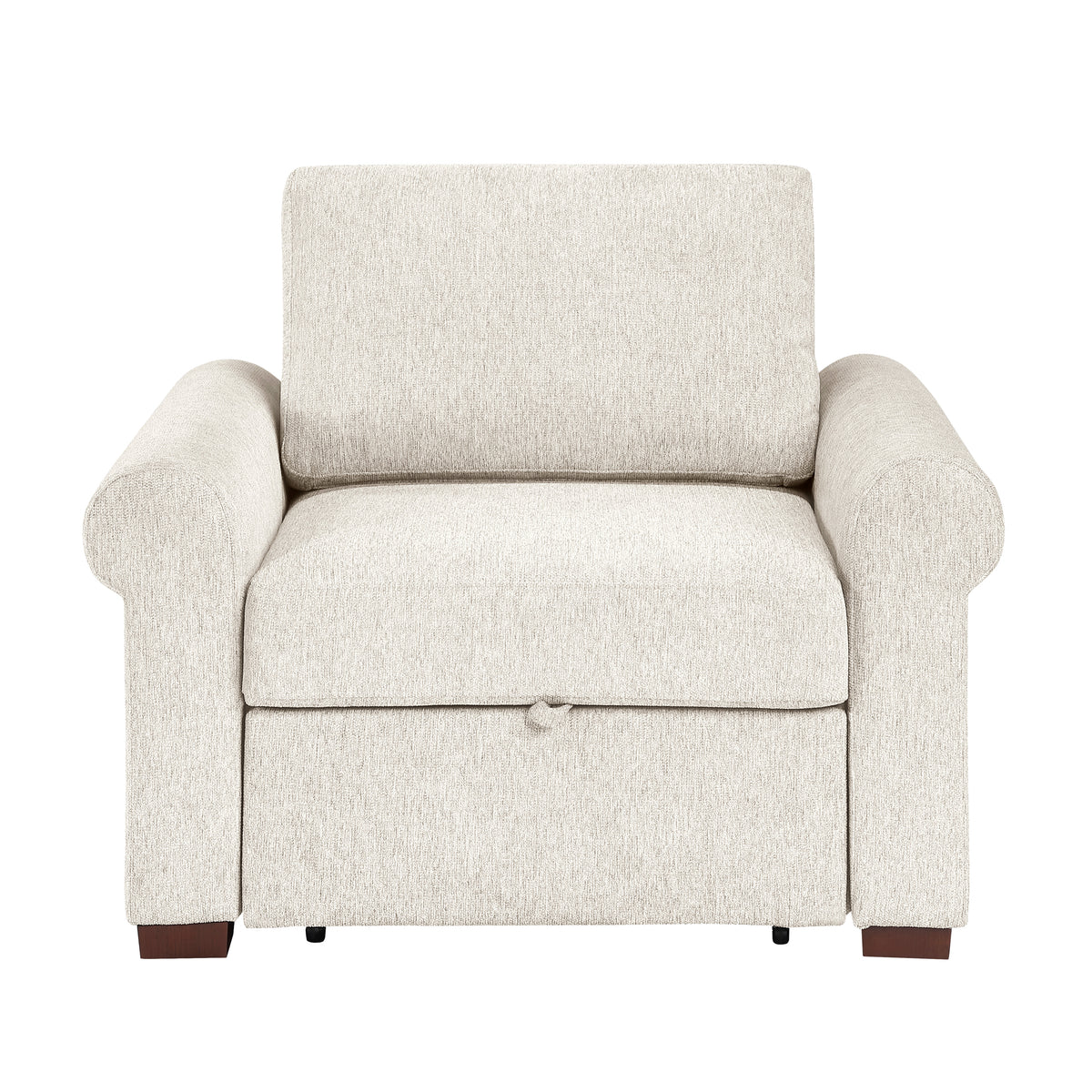 8548BE-2ACCLA4* (2)CONVERTIBLE CHAIR WITH PULL-OUT BED, CLICK MOTION BACK AND TWO ROLL ARMS from Homelegance - Luna Furniture