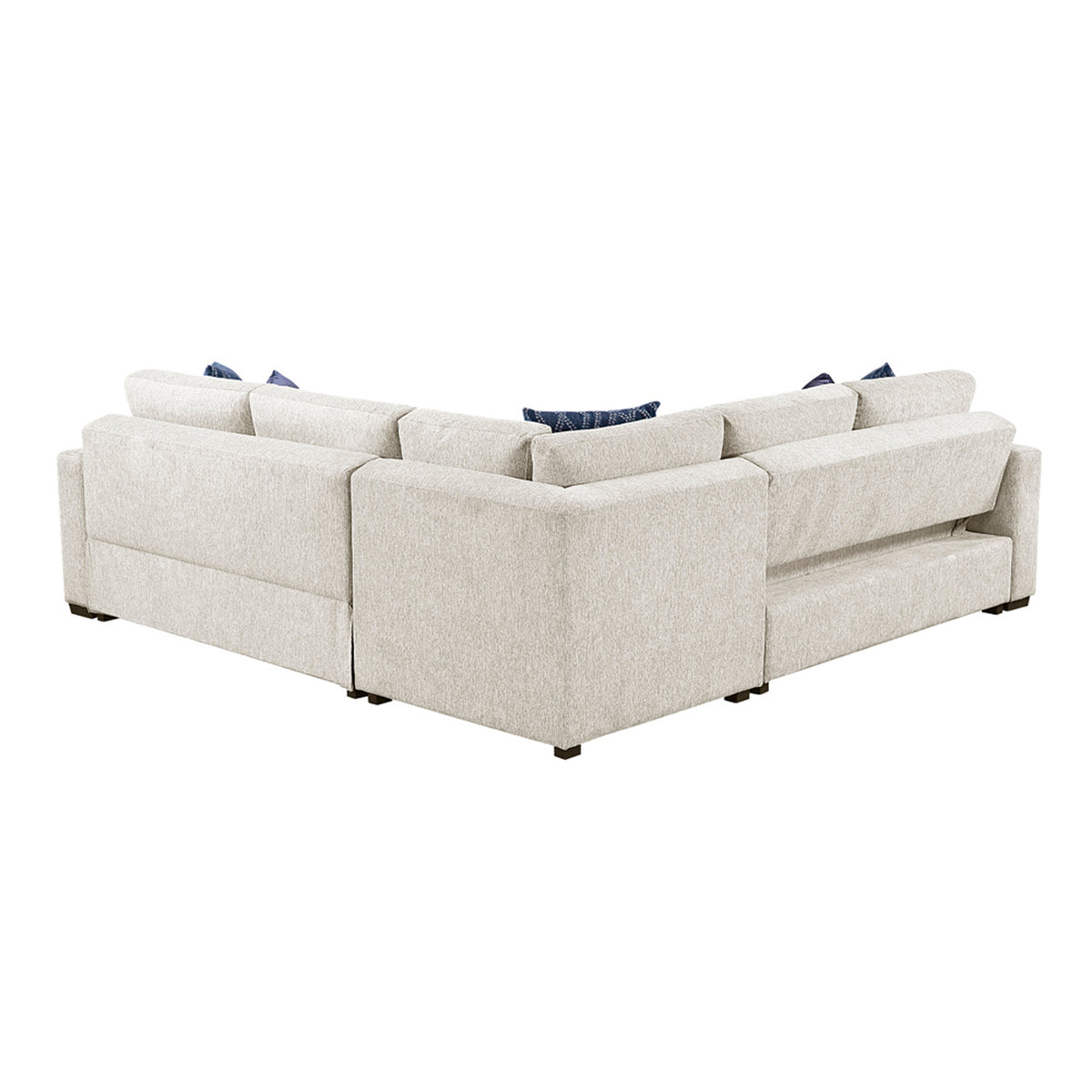 Isla Beige 4-Piece Sleeper Sectional with Reversible Storage Chaise from Homelegance - Luna Furniture